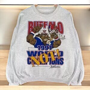 Buffalo Bills World Champions 1991 Ash Color Sweatshirt Unisex Men Women